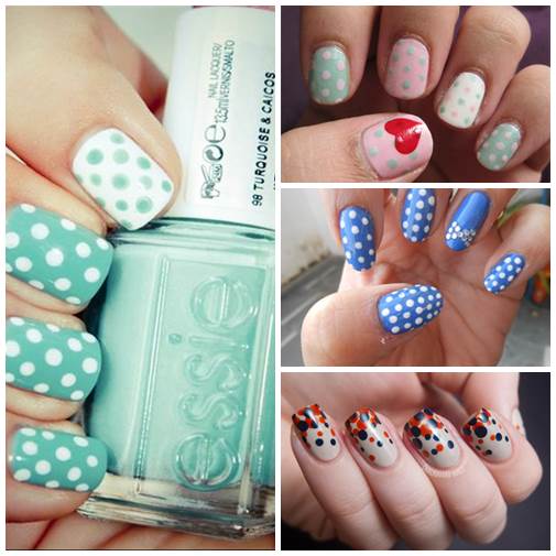 Easy Polka Dots Nail Art Inspirations