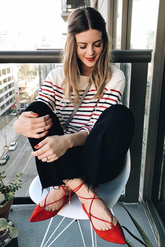 How to Wear Red Shoes Like a Street Style Star