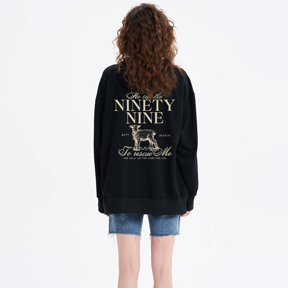 He Left The 99 To Rescues Me Classic Christian Hoodie