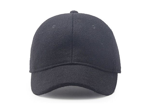 Short Brim Baseball Cap Custom Blank Black Hats