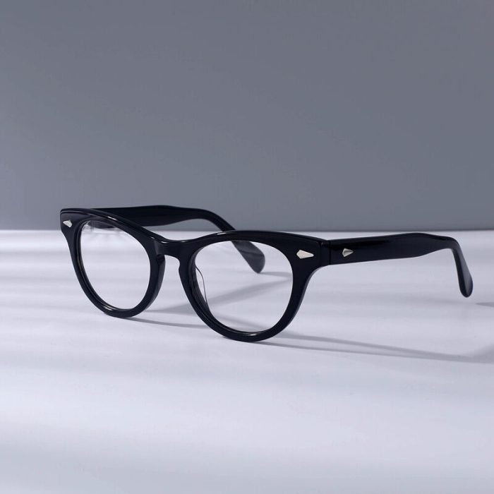 Airship Oval Black Glasses
