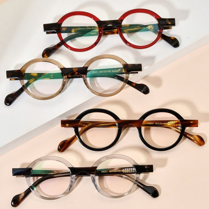 Eliyas Round Black Glasses