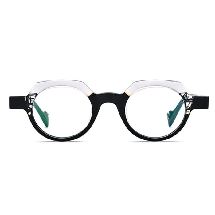 Booker Oval Black Clear Glasses