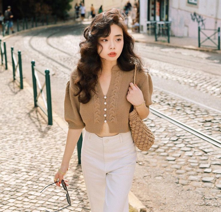Korean Knit Crop Top Trend For Fall Fashion 2022
