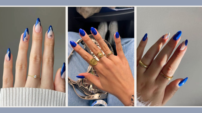 Manicure Trend 2024- Royal Blue Nails That’ll Make You Feel Glamorous