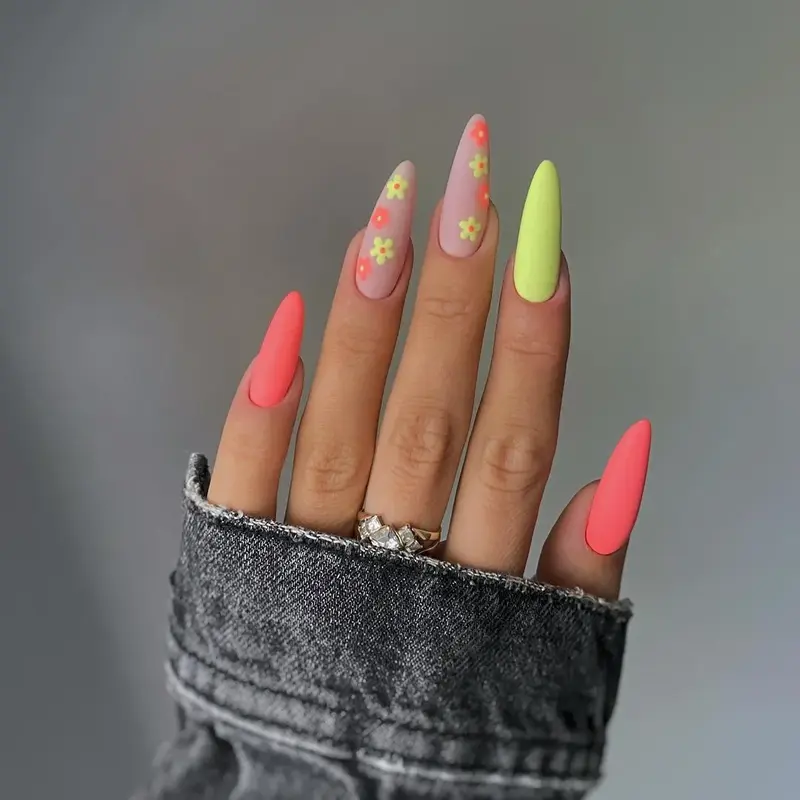 Neon Nail Art Ideas for 2024 Summer Vibes