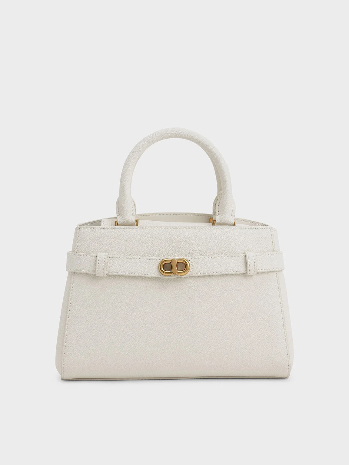 Charles & Keith Aubrielle Metallic-Accent Belted Bag