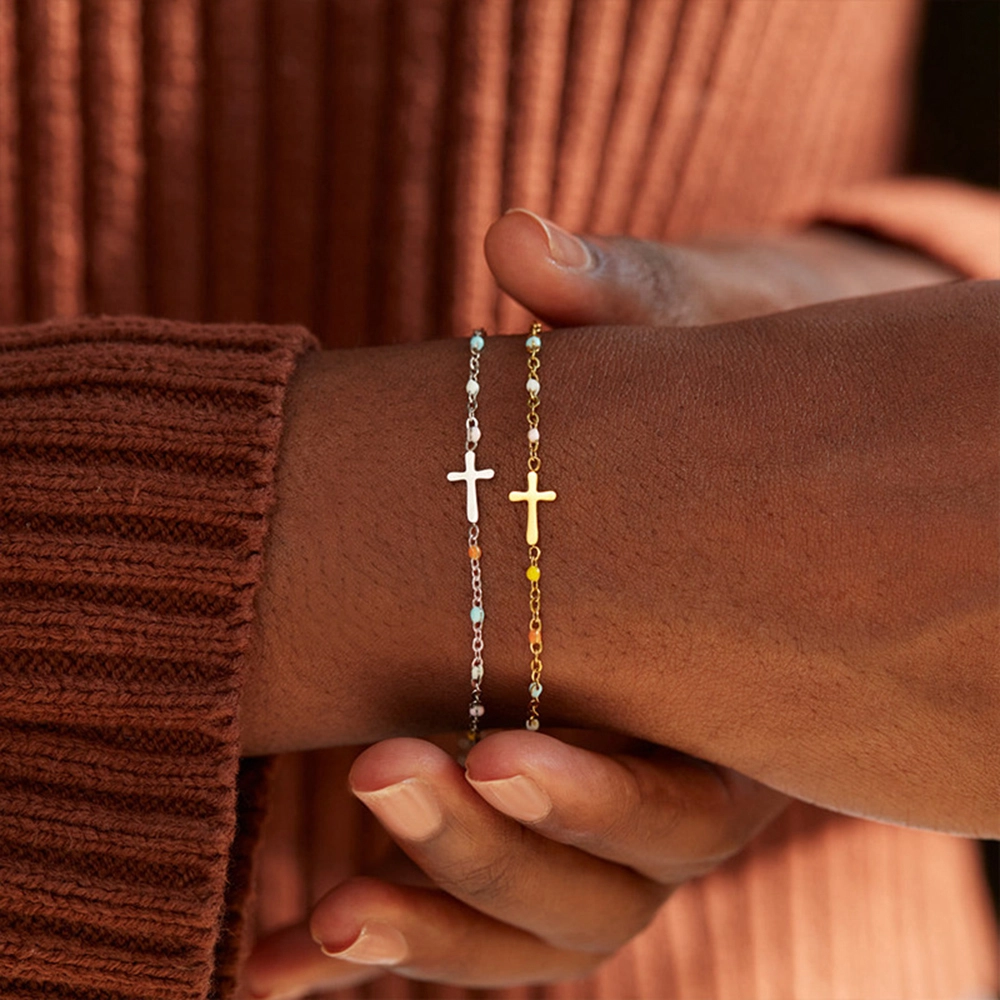 Cross Enamel Bracelet