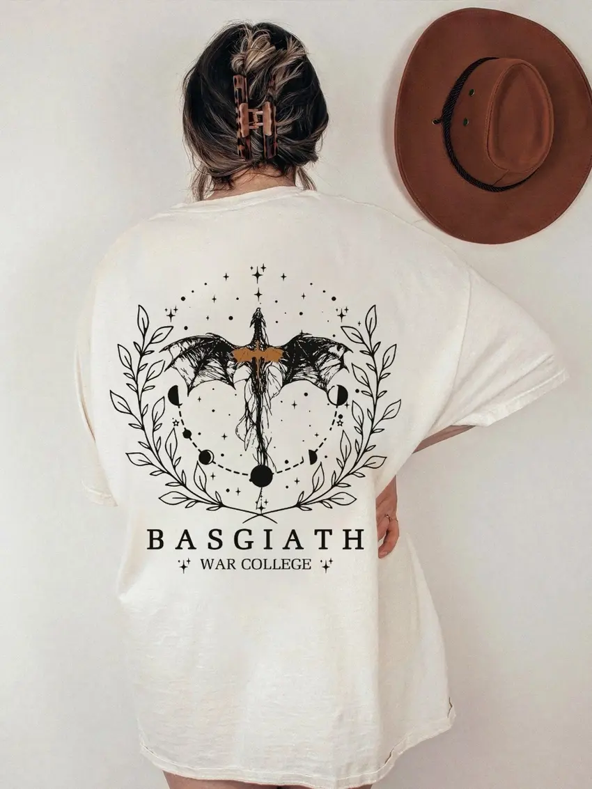 Oversized Basgiath War College Book T-Shirt