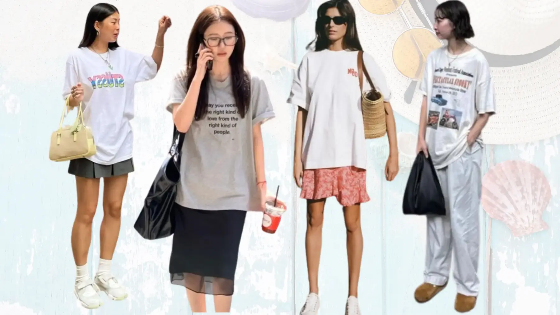 5 Vacation Outfit Formulas With Oversized Tee For Petite Girls